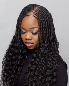 beautiful black woman braided hair