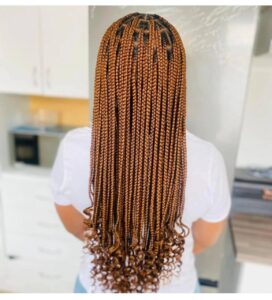 long brown braids woman